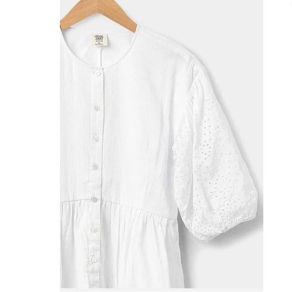Woman’s Matilda Jane Good Hart Montrose White Eyelet Puff Sleeves Cotton Small - Picture 4 of 15